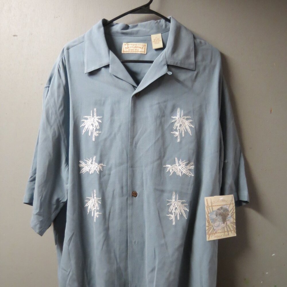 Boca Classics Silk Camp Shirt Size LT NWT Mens